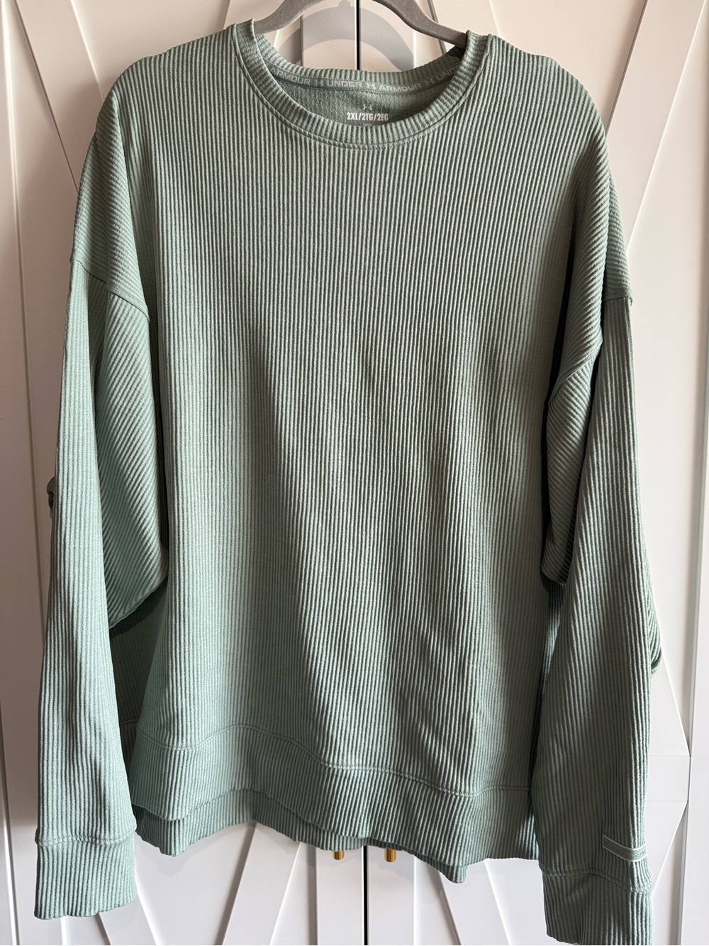 Under Armour Sage Green Ribbed Crewneck Sweater - Women